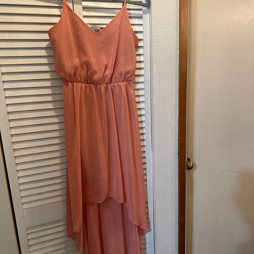 Soprano Pink Asymmetrical High-Low Sundress
